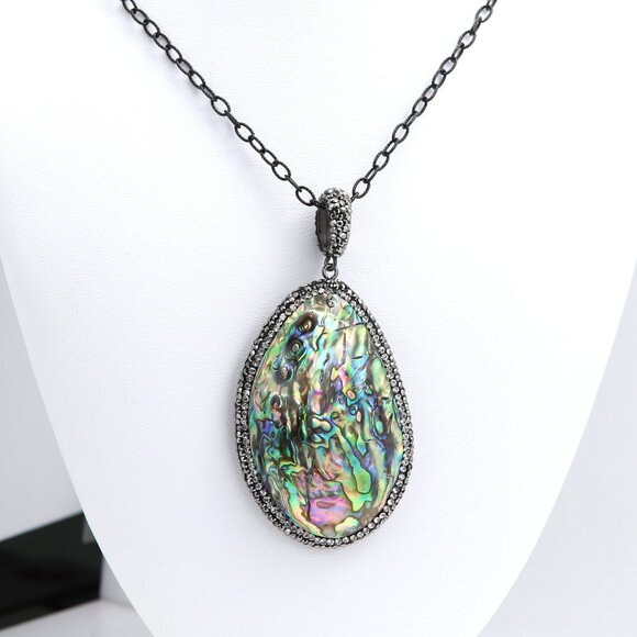Large Abalone Shell Necklace - Picture 1 of 10